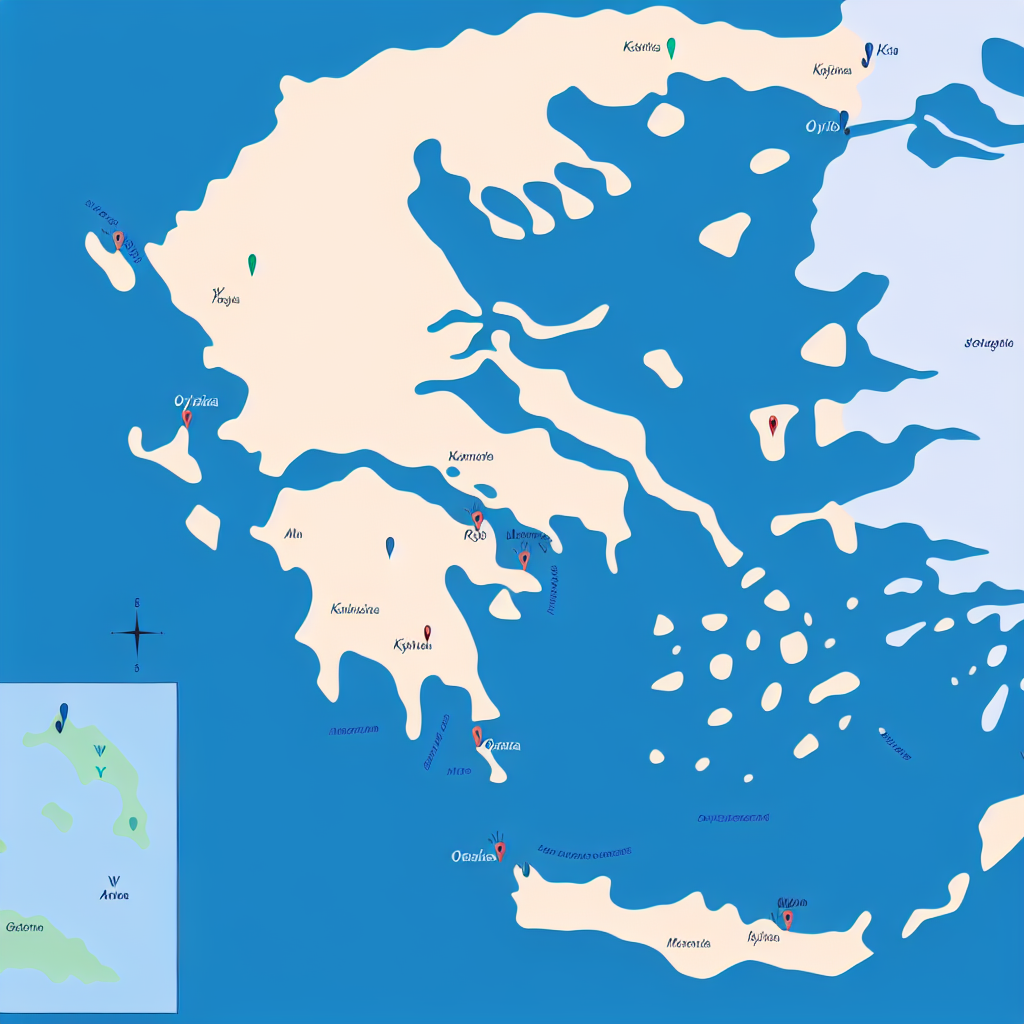 carte des îles grecques